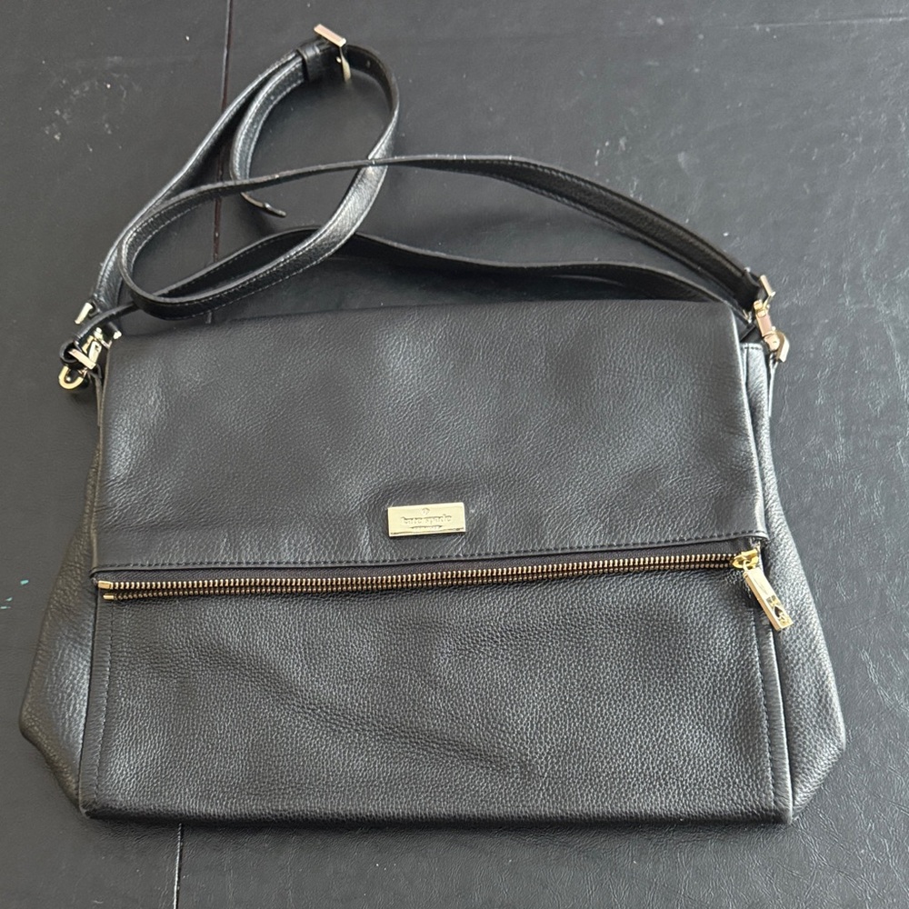 Black Leather Kate Spade Crossbody Bag